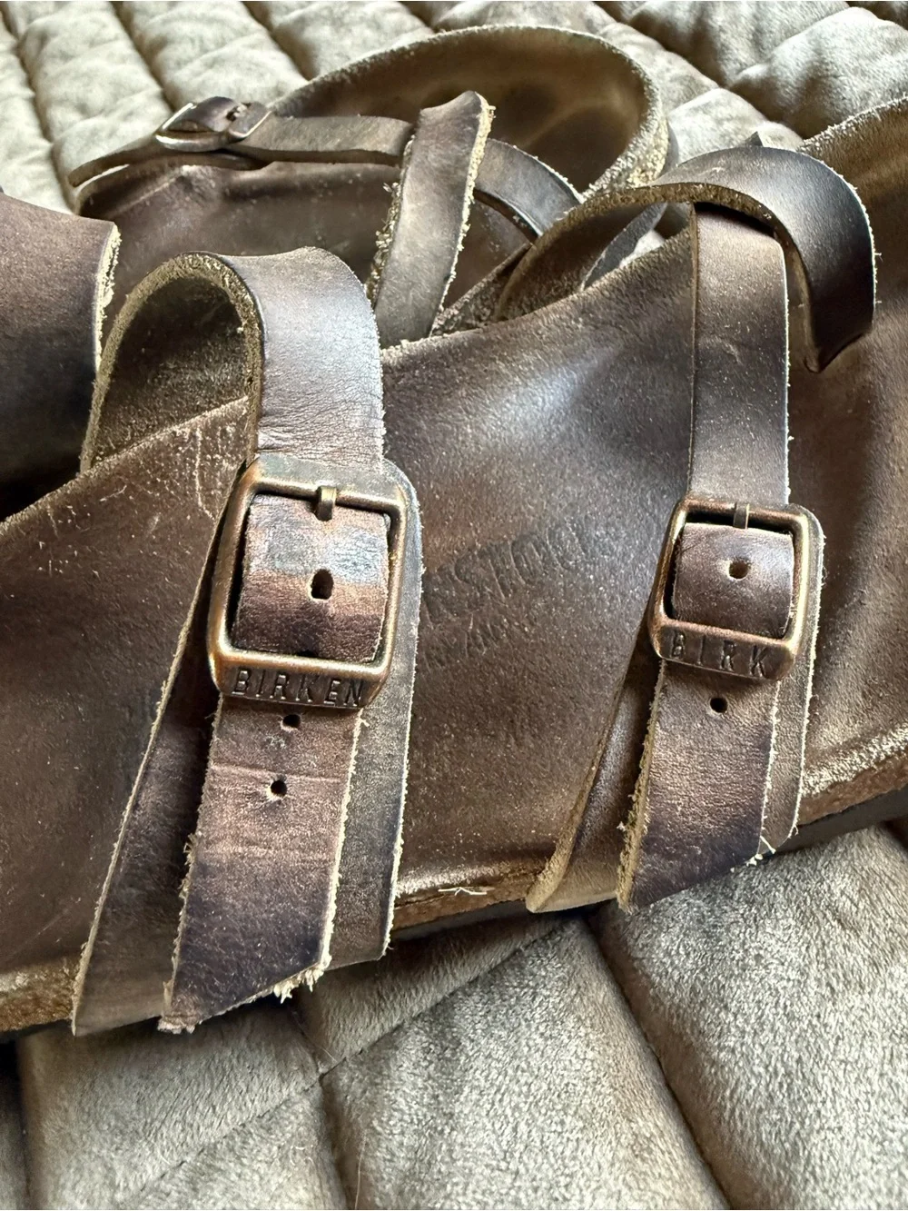 Birkenstock Mayari Brown Leather Double Strap Sandals Size 38